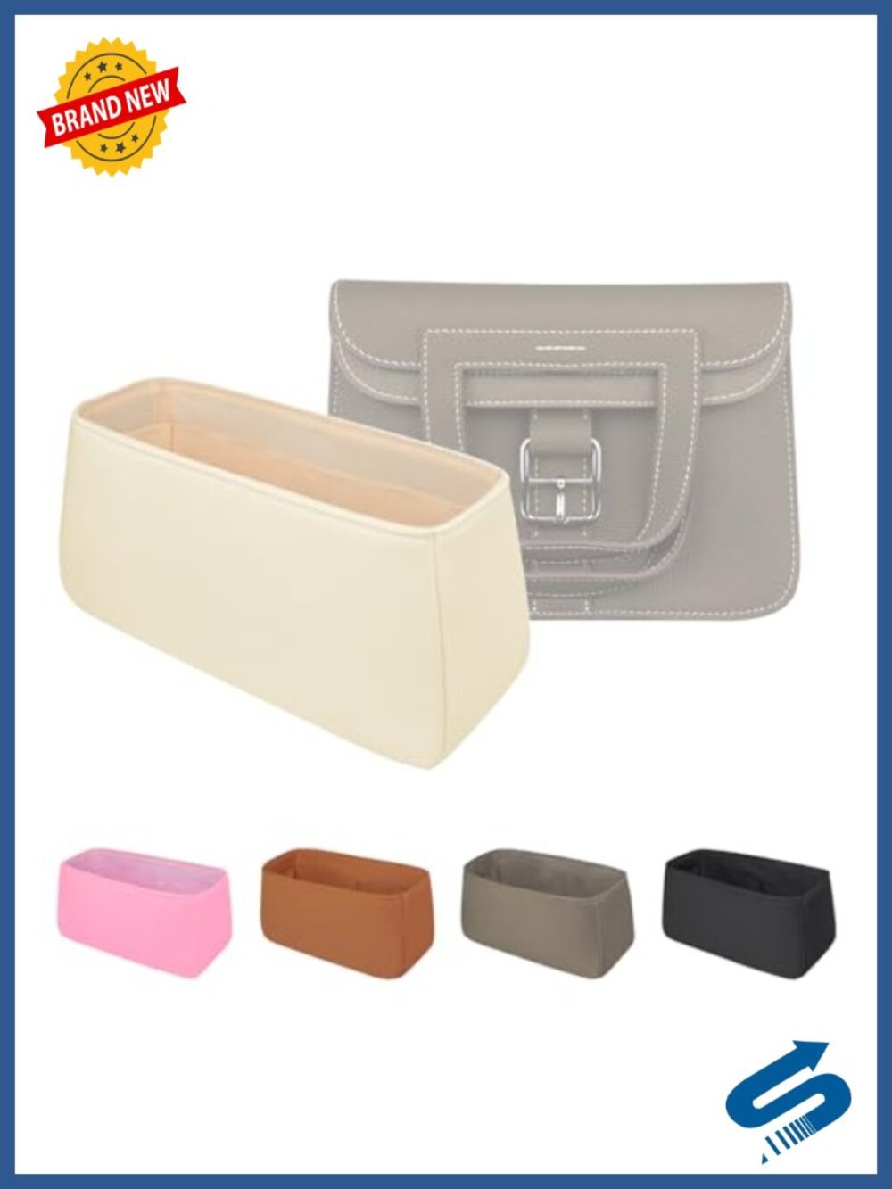 Handbag Organizer Insert Nylon Waterproof Multiple Compartments